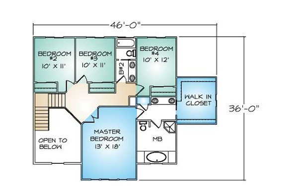 PMHI Scottsdale second floor plan with  4 bedrooms