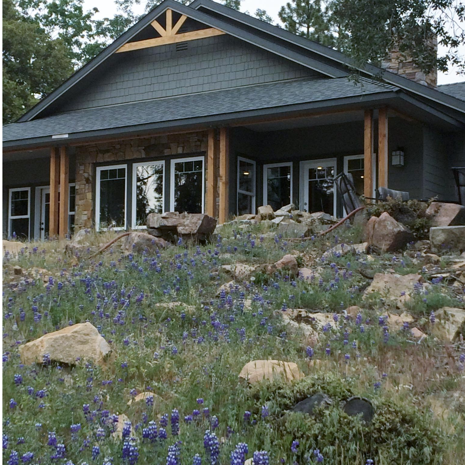 Custom plan drawn by pacific modern homes unique design meeting WUI fire codes in Tuolume County in Sonora